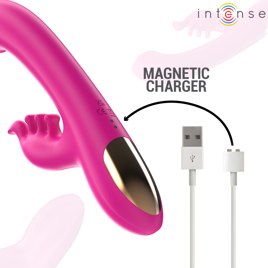 Intense - Christina Multifunction Rabbit Vibrator 22.5 Cm Pink