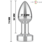 Intense - Anal Plug 10 Vibrations Metal With Remote Control S