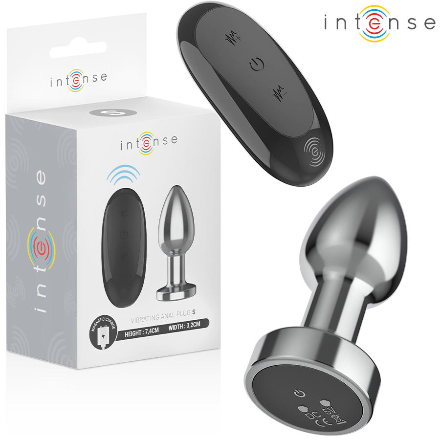 Intense - Anal Plug 10 Vibrations Metal With Remote Control S