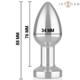 Intense - Anal Plug 10 Vibrations Metal With Remote Control M
