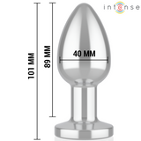 Intense - Anal Plug 10 Vibrations Metal With Remote Control L