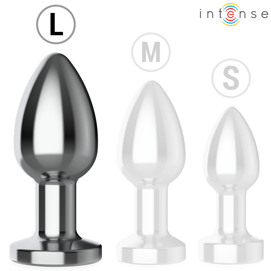 Intense - Anal Plug 10 Vibrations Metal With Remote Control L