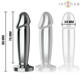 Intense - Anal Plug 10 Vibrations Metal Dildo With Remote Control S