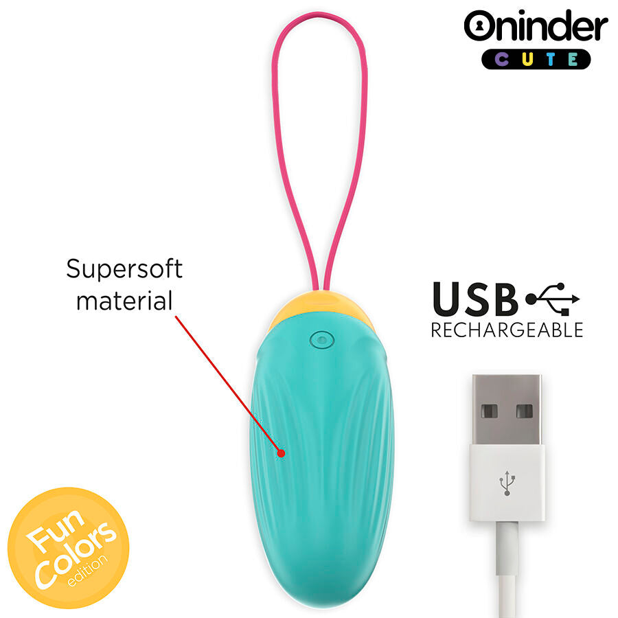 Oninder Cute - Love Pleasure Vibro-Rotating Silicone Gem Egg - Free Worldwide App