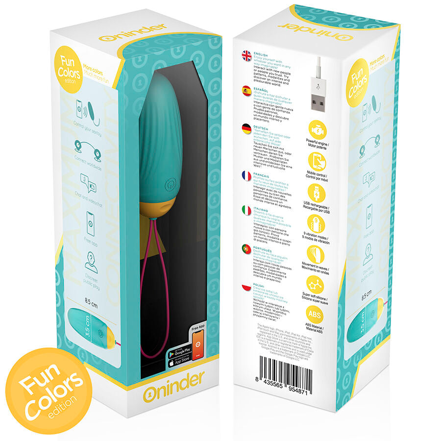 Oninder Cute - Love Pleasure Vibro-Rotating Silicone Gem Egg - Free Worldwide App