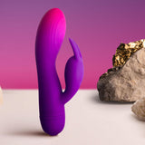 Rocks- Off - Glo- Girl Purple Rabbit Vibrator