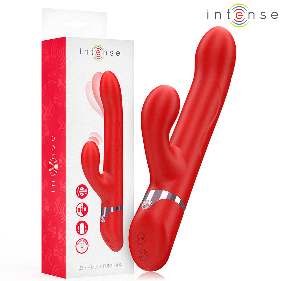 Intense - Lele Multifunction Vibrator Rotating & Oscillation & Stimulation Red