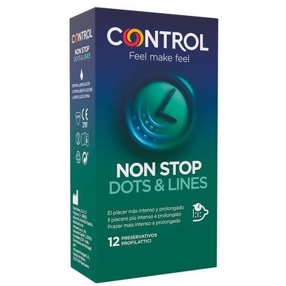 CONTROL - PRESERVATIVOS NONSTOP DOTS AND LINES 12 UNIDADES