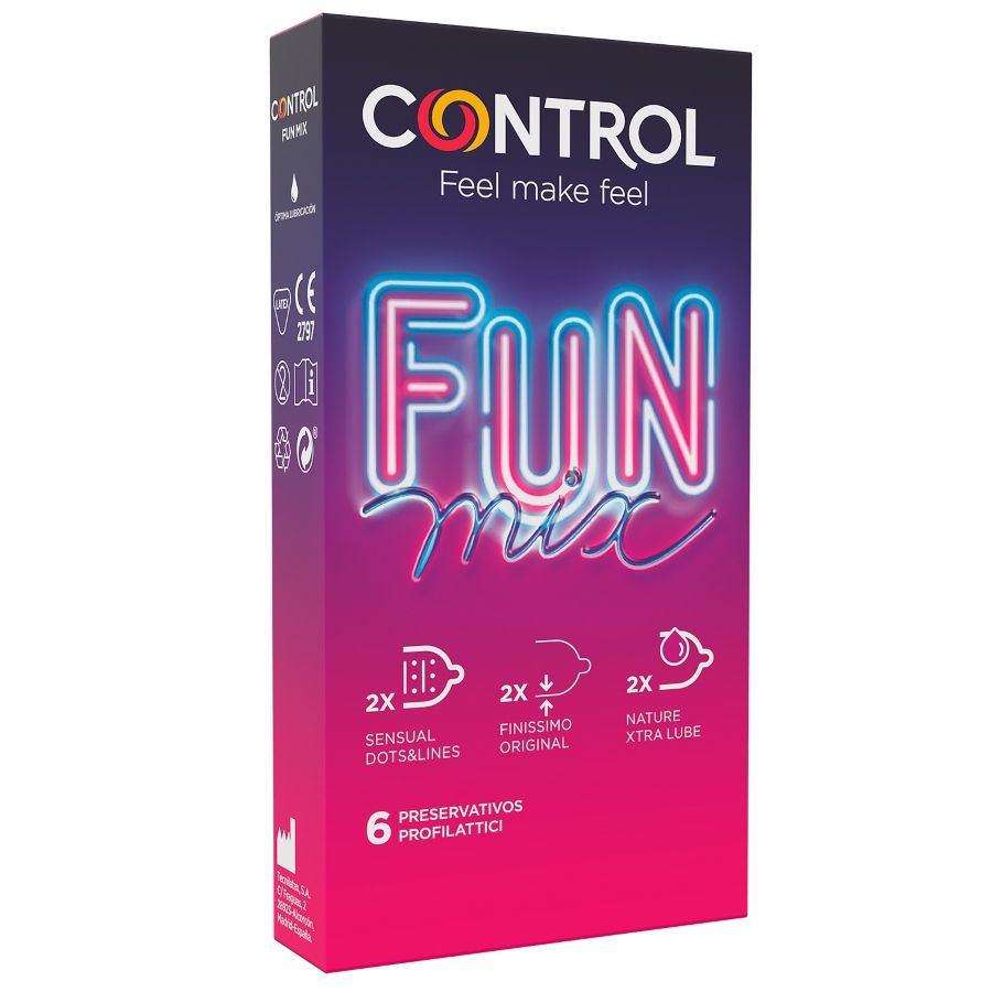 CONTROL CONDOMS - FEEL FUN MIX 6 UDS