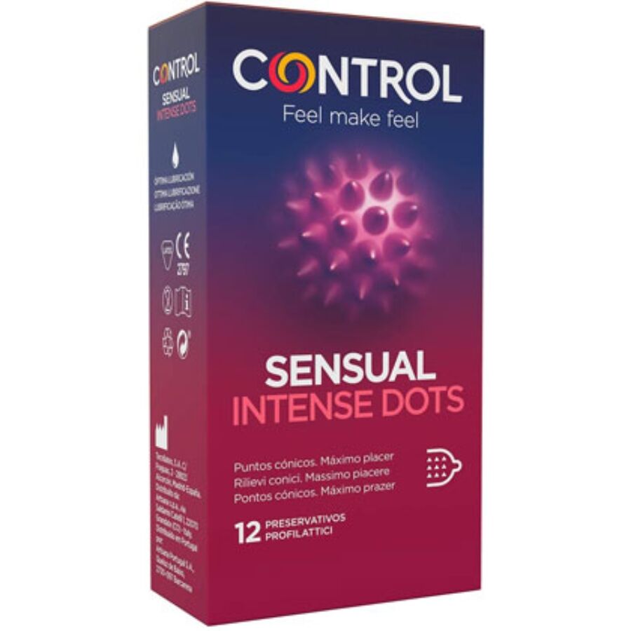 CONTROL CONDOMS - SPIKE CONDOMS WITH CONICAL POINTS 12 UNITS