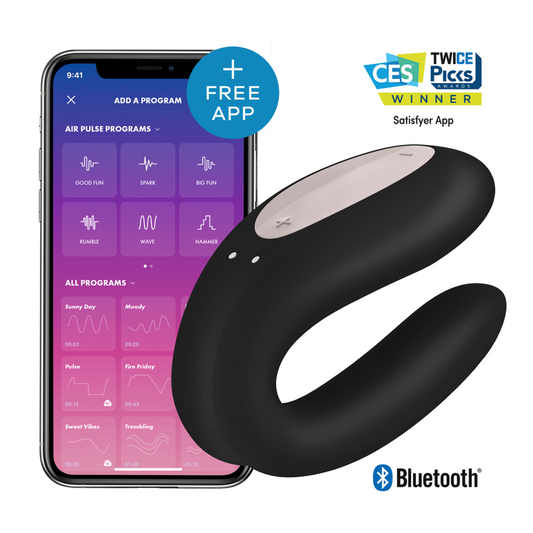 SATISFYER - DOUBLE JOY CON APP BLACK