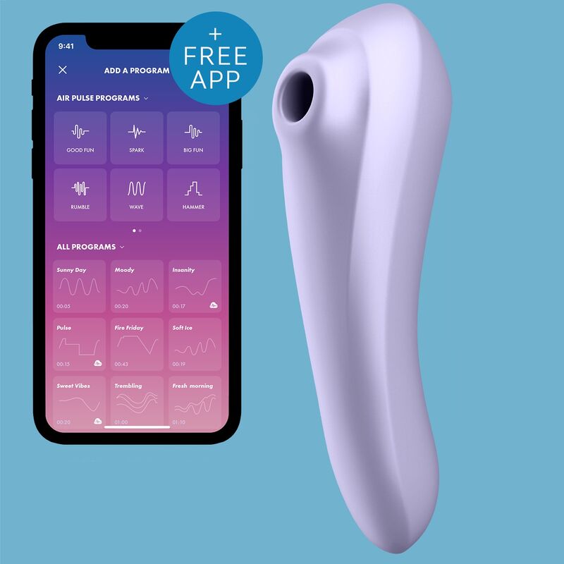 SATISFYER - DUAL PLEASURE AIR PULSE VIBRATOR MAUVE