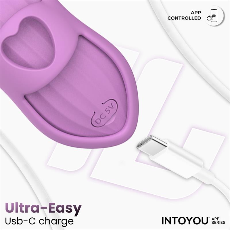 Laia Heated Finger Vibrator with App Lavender