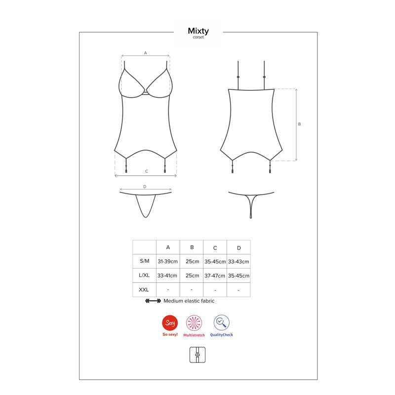 Mixty Corset and Thong Size L/XL
