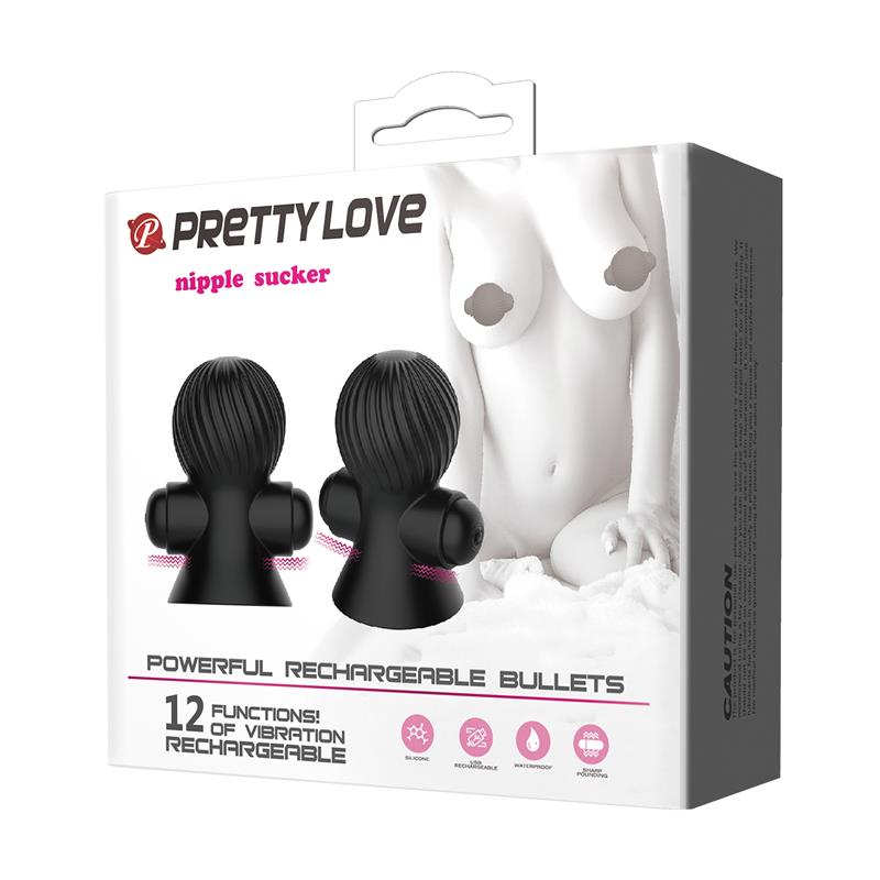 Nipple Sucker with Vibration Black
