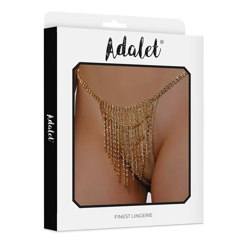 Samira Sparkly Thong Gold One Size