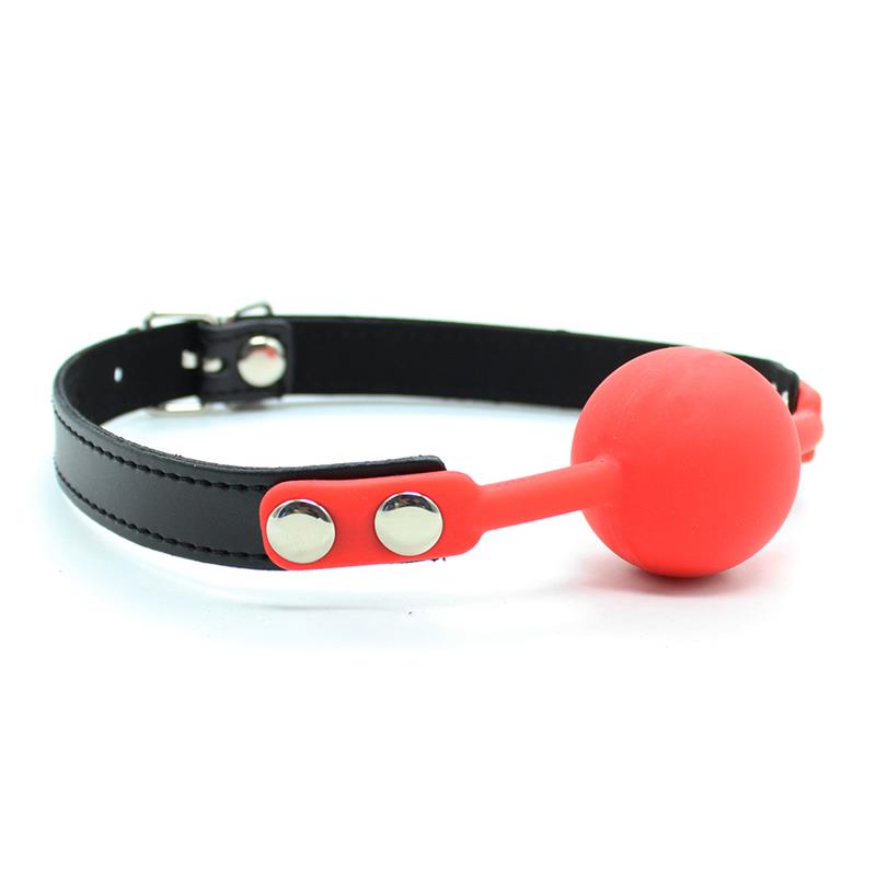 Silicone Ball Gag 4 cm Black/Red